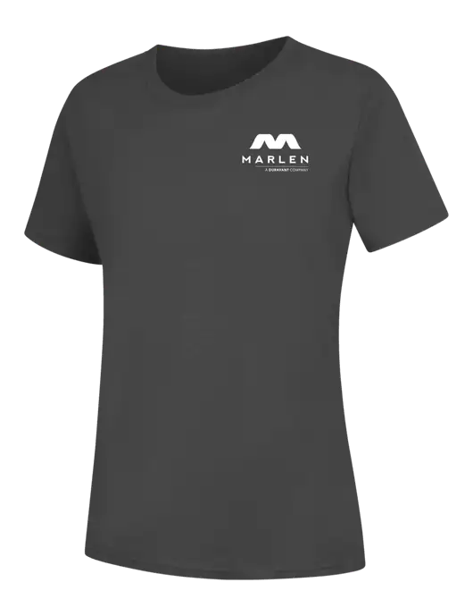 Womens Charcoal Core Blend Tee w/Marlen Logo