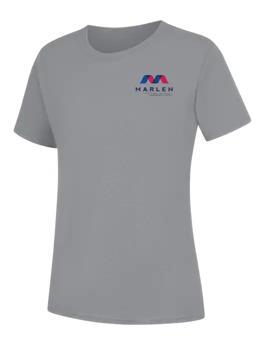 Womens Light Grey Heather Core Blend Tee w/Marlen Logo