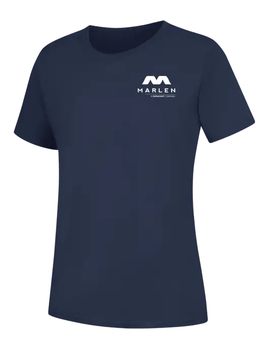 Womens Navy Core Blend Tee w/Marlen Logo
