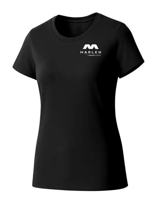 Womens Seriously Soft Black T-Shirt w/Marlen Logo