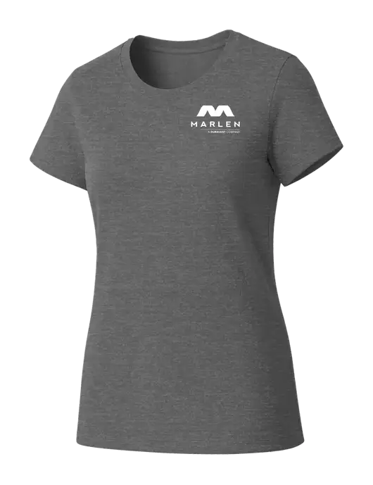 Womens Seriously Soft Grey Frost T-Shirt w/Marlen Logo