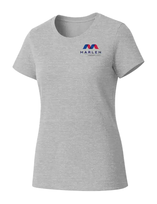 Womens Seriously Soft Light Heathered Grey T-Shirt w/Marlen Logo