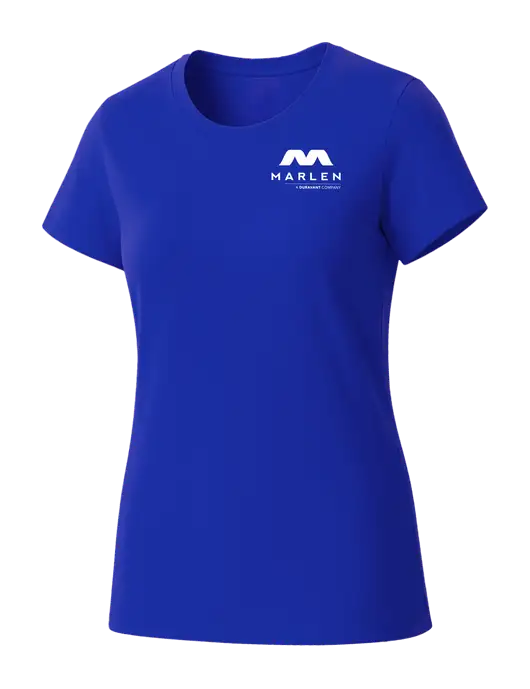 Womens Seriously Soft Royal T-Shirt w/Marlen Logo