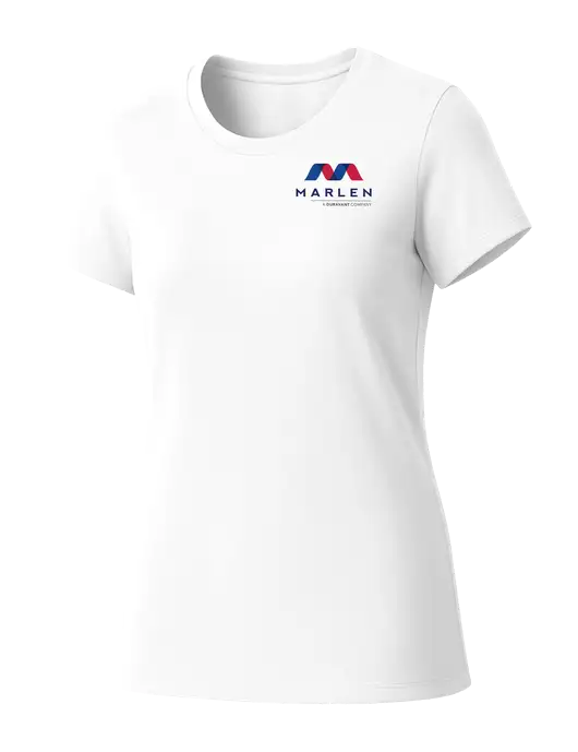 Womens Seriously Soft White T-Shirt w/Marlen Logo