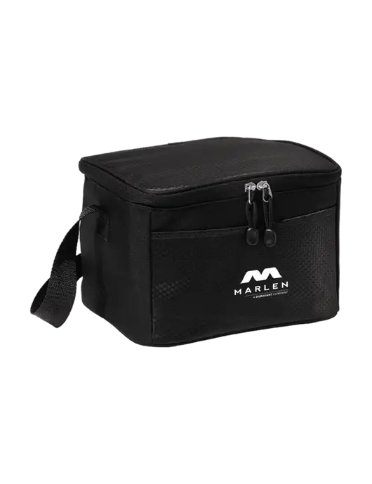 6 Can Black/Black Cube Cooler w/Marlen Logo