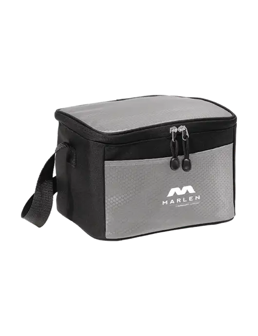 6 Can Grey/Black Cube Cooler w/Marlen Logo