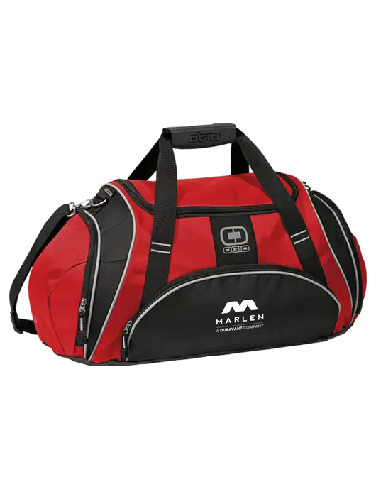 OGIO Red Crunch Duffel
 w/Marlen Logo