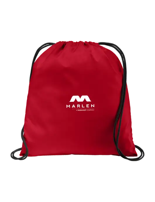 Drawstring True Red Cinch Pack w/Marlen Logo