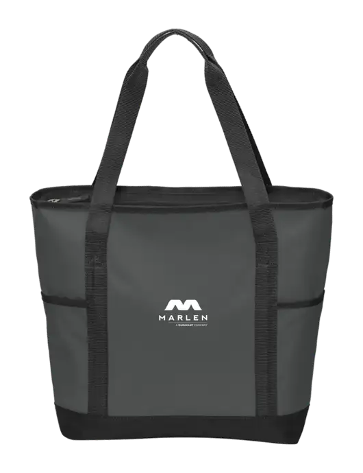 On the Go Charcoal/Black Tote  w/Marlen Logo