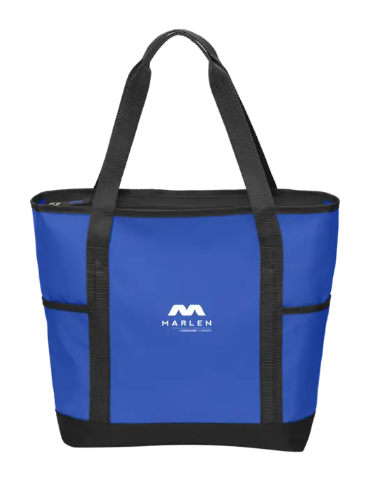 On the Go Royal/Black Tote w/Marlen Logo