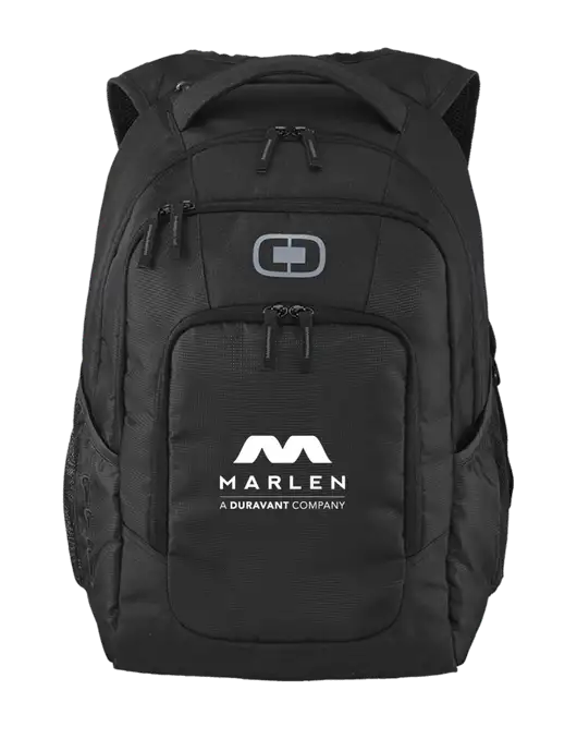 OGIO Black Logan Laptop Backpack
 w/Marlen Logo