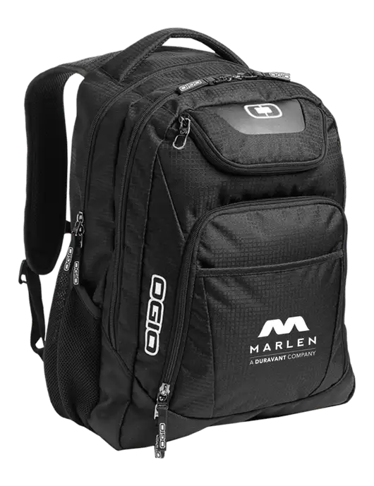 OGIO Black/Silver Excelsior Laptop Backpack w/Marlen Logo